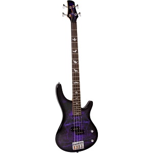 Lindo Purple Lila Tiger Elektrische Bassgitarre