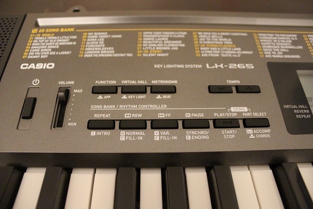 Casio LK 265 Keyboard Einstellungen