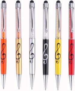 Stylus Pen Crystal Kapazitiver Kugelschreiber Diamant Einziehbar Musiknoten Stifte für alle Geräte mit Touchscreen Kapazitiver Stift