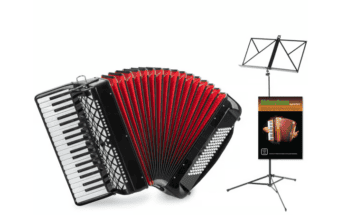 Classic Cantabile 96 Bass Akkordeon "Secondo V" Schwarz Set